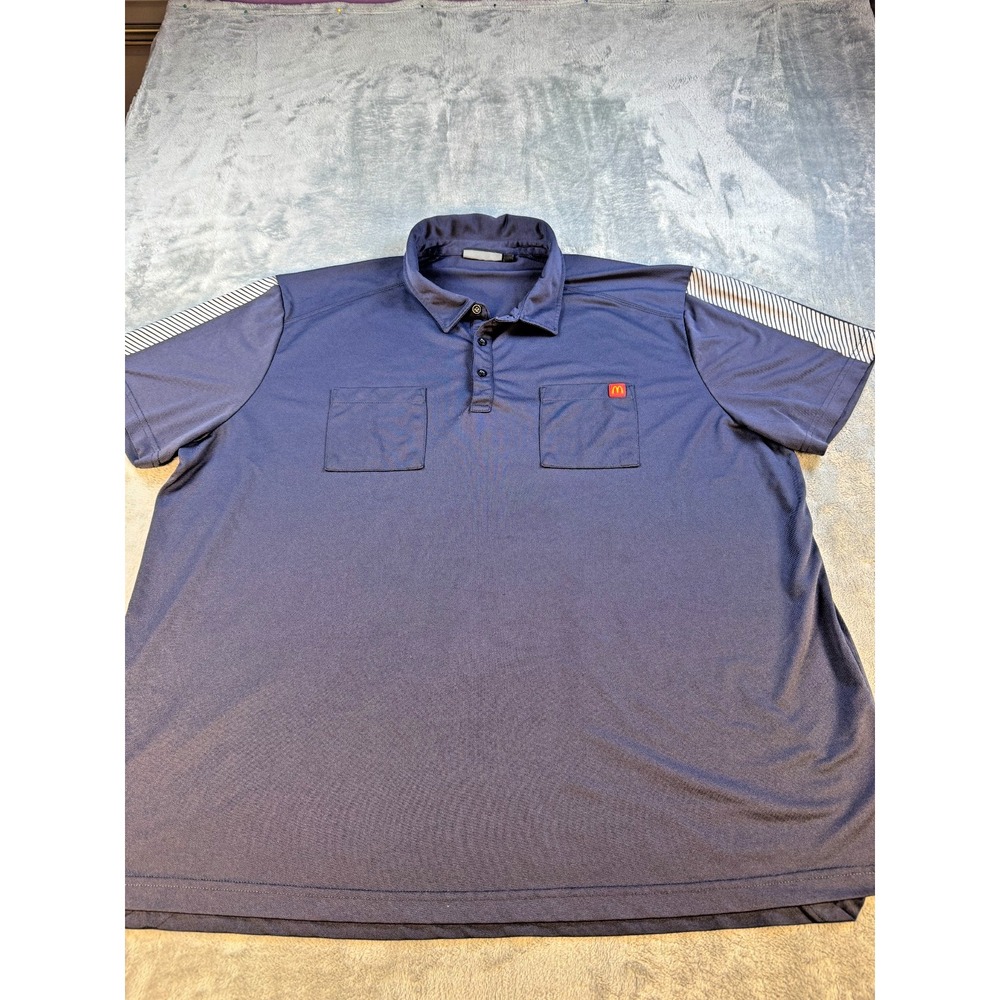 McDonald's Manager Uniform Polo Shirt Navy Reflective Stripes 3XL Men's